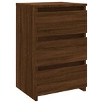 vidaXL Tables de chevet 2Pièces Chêne marron 40x35x62 5cm Bois ingénierie