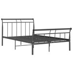 vidaXL Cadre de lit sans matelas noir métal 120x200 cm