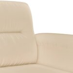 vidaXL Ensemble de canapés 2 Pièces avec coussins crème tissu microfibre