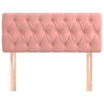 vidaXL Tête de lit Rose 90x7x78/88 cm Velours