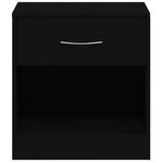 vidaXL Tables de chevet 2 Pièces avec tiroir Noir