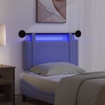 vidaXL Tête de lit suspendue Avec lumière LED Bleu denim Tissu