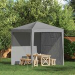 vidaXL Mur de tente de fête 2 pièces 200 x 195 cm Gris clair