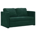 vidaXL Canapé-lit 2 en 1 vert foncé 122x204x55 cm velours