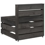 Vidaxl canapé central palette de jardin gris bois de pin imprégné
