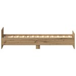 vidaXL Cadre de lit sans matelas chêne artisanal 75x190 cm
