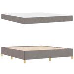 vidaXL Lit à ressorts avec matelas Taupe et blanc 180 x 200 cm tissu
