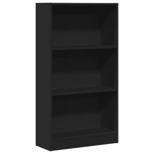 vidaXL Bibliothèque noir 60x24x109 cm bois d'ingénierie