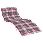 vidaXL Coussin de transat ensoleillé Rouge et gris 178 x 60 x 4 cm