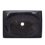 vidaXL Lavabo Noir 50x35x10 cm Marbre