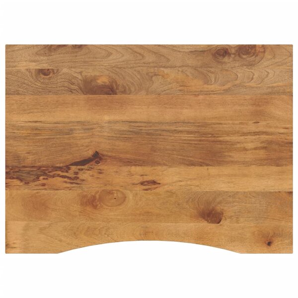 vidaXL Dessus de bureau avec courbe 100x80x2 5 cm manguier massif brut
