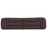 vidaXL Coussin de tête de lit Hvar marron foncé 200 cm tissu