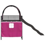 vidaXL Lit mezzanine pour enfants Noir et rose 79 5 x 200 cm Métал