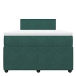 vidaXL Sommier à lattes de lit et matelas Vert foncé 120x200cm Velours