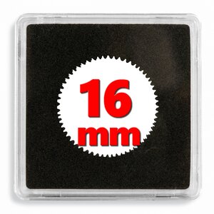 Capsules numismatiques carrées Quadrum 16mm. Paquet - 10 capsules