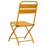 vidaXL Chaise de jardin pliante 2 Pièces Moutarde 55 x 56 5 x 91cm Acier