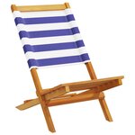 vidaXL Chaises de jardin pliantes lot de 4 tissu et bois massif