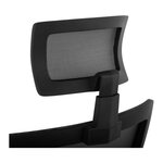 Fauteuil chaise siège de bureau dossier en filet appui-tête charge maximale150 kg noir 14_0000879