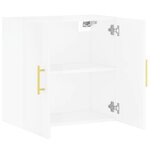 vidaXL Armoire murale Blanc brillant 60x31x60 cm Bois d'ingénierie