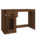 Bureau table poste de travail meuble d'ordinateur informatique étude avec tiroir chêne 115 x 50 x 75 cm bois d'ingénierie brun 02_0023448