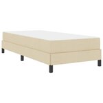 vidaXL Lit à ressorts avec matelas Crème 90 x 190 cm tissu