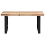 vidaXL Étagère de vasque murale acier et bois massif d'acacia