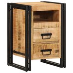 Table de chevet vidaXL 40x40x59 cm en bois de manguier massif