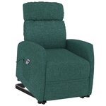 vidaXL Fauteuil Vert foncé Tissu