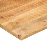 vidaXL Dessus de bureau avec courbe 120x60x2 5 cm manguier massif brut