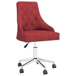 vidaXL Chaise pivotante de salle à manger Rouge bordeaux Tissu