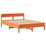 vidaXL Cadre de lit sans matelas cire marron 160x200cm bois pin massif
