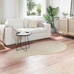 vidaXL Tapis de surface HUARTE Beige 100 x 200 cm Polyester