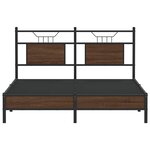 vidaXL Cadre de lit sans matelas chêne marron 137x190 cm