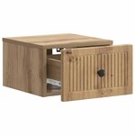 vidaXL Cabinet de chevet mural 2 pc Chêne artisanal 33 x 34 5 x 20 cm