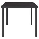 vidaXL Table de jardin Noir 220x90x74 5 cm Acier et verre