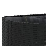 vidaXL Salon de jardin 5 Pièces avec coussins noir résine tressée