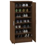 vidaXL Armoire à chaussures Chêne marron 55x35x108cm Bois d'ingénierie
