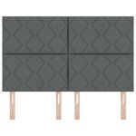 vidaXL Tête de lit avec des lumières à LED Réglable Gris 160 cm tissu