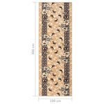 vidaXL Tapis BCF Beige 100x300 cm