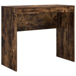 vidaXL Bureau avec tiroir avec étagère avec stockage 2 Pièces Chêne fumé