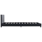 vidaXL Cadre de lit sans matelas noir similicuir 90x200 cm