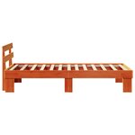 vidaXL Cadre de lit Marron 90 x 200 cm Bois de pin massif