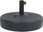 Parasol jardin droit alu "sol" - rond - ø 3m - vert - avec pied à lester