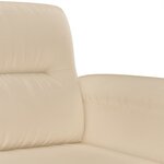 vidaXL Canapé à 2 places Crème 140 cm Tissu microfibre