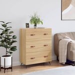 vidaXL Commode chêne sonoma 69 5 x 34 x 90 cm bois d'ingénierie
