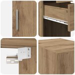 vidaXL Cabinet de rangement slim chêne artisanal 30 x 42.5 x 225 cm