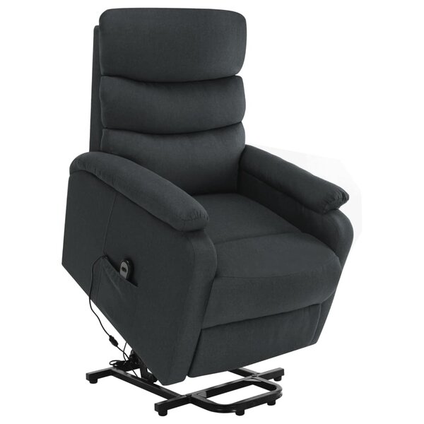 vidaXL Fauteuil de massage inclinable Gris foncé Tissu