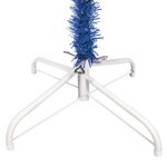 Vidaxl arbre de noël mince avec led et boules bleu 120 cm