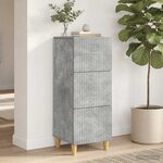 vidaXL Armoire à tiroirs Gris béton 33 x 34 5 x 90 cm