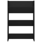 vidaXL Armoire à chaussures murale Noir 60x18x90 cm Aggloméré